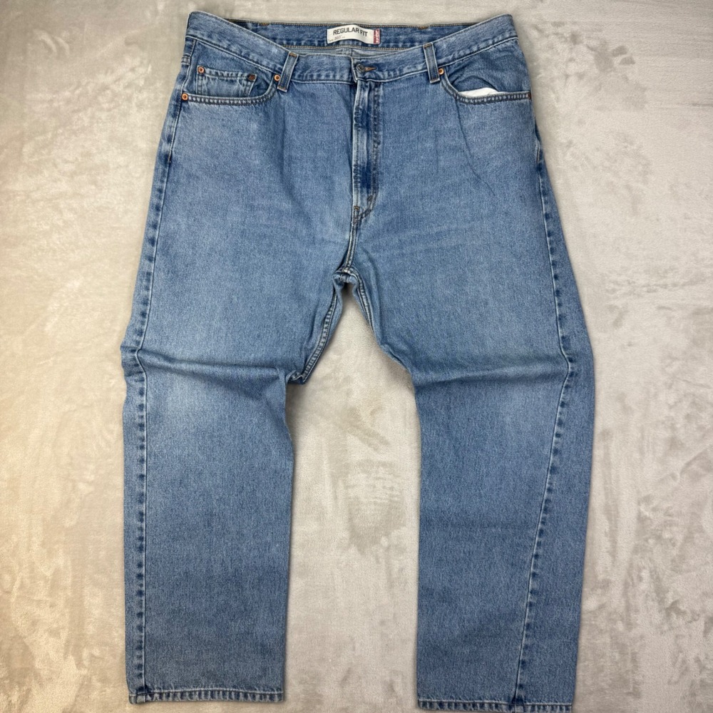 Vintage Y2K Levi 505 Jeans Mens 42 (Fit 40x32) Blue Regular Fit Straight Leg